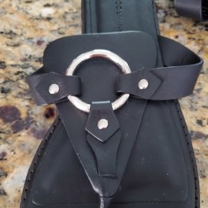 Rebecca Minkoff black leather sandals NWOT